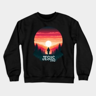 Christian Tshirt Design Siluet Jesus Christ Crewneck Sweatshirt